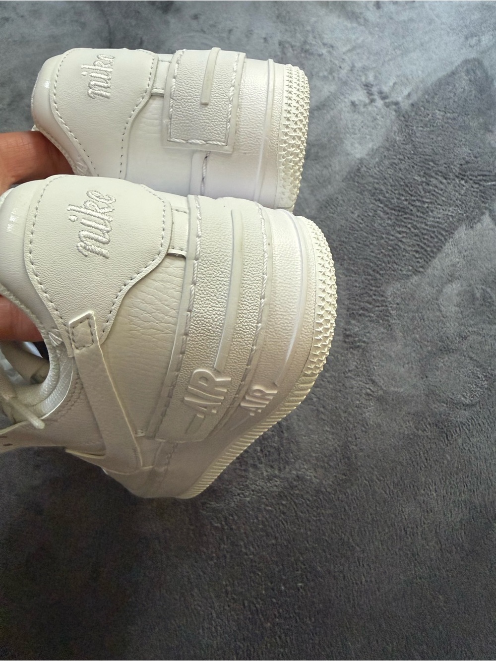 NWT Nike Air Force 1 Shadow Triple White Sneakers - Picture 6 of 9